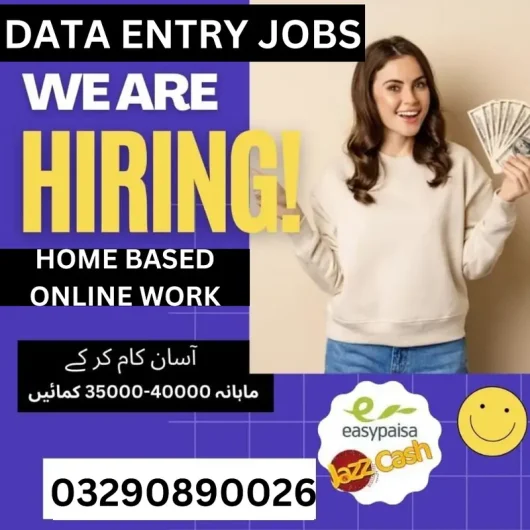 Home Based Online job Data Entry Male & Females Students 03290890026 Others, Hyderabad