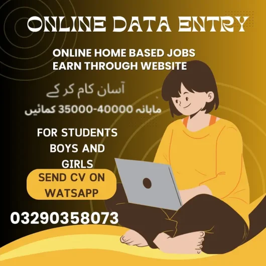 Home Based Online job Available Male & Females Students, Freshers Madni Colony, Lahore