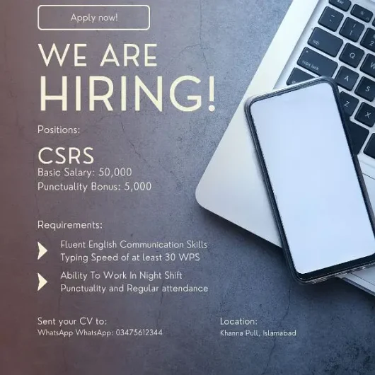 Csr required for typing office Islamabad Highway, Islamabad