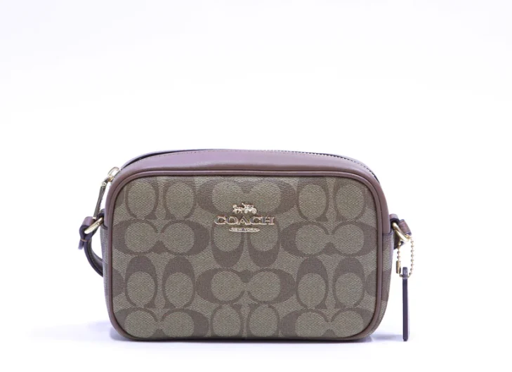 COACH CQ874 IME74 MINI JAIME CAMERA BAG KHAKI/SADDLE 2