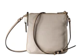 Coach Women’s Kitt Messenger Crossbody With Coach Badge – Chalk Taupe