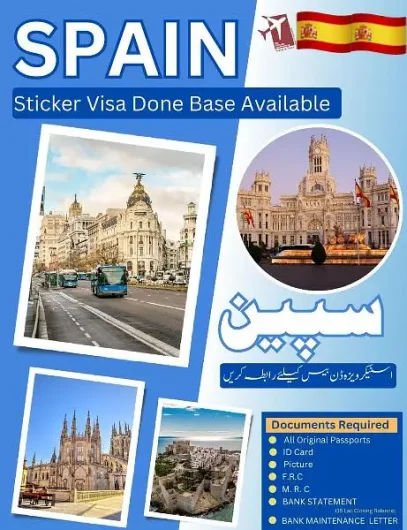 Spain Visa Available Bahria Town, Lahore