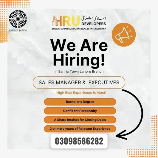 Required Real Estate Agents Bahria Town – Sector B, Lahore