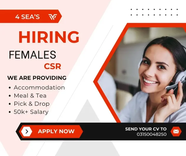 Only Female CSR Hiring | Call Center Bahria Town Phase 7, Rawalpindi