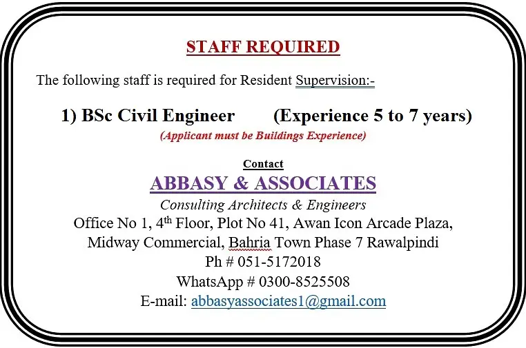 Resident Supervision Bahria Town Phase 7, Rawalpindi