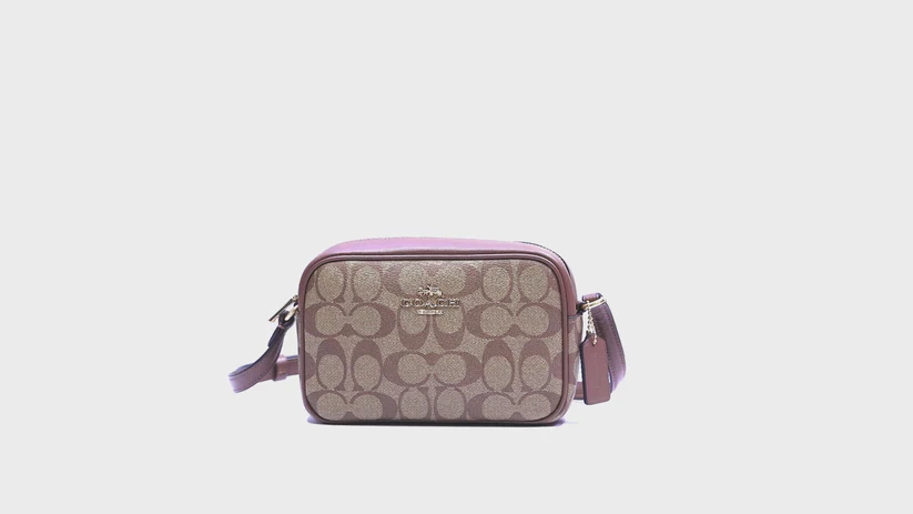 COACH CQ874 IME74 MINI JAIME CAMERA BAG KHAKI/SADDLE 2