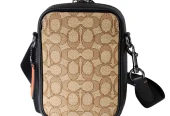 Coach Men’s Stanton Crossbody In Signature Jacquard – Khaki / Black Multi