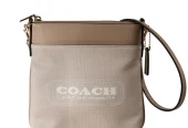 Coach Women’s Kitt Messenger Crossbody With Coach Badge – Chalk Taupe