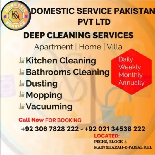 house maid PECHS, Karachi