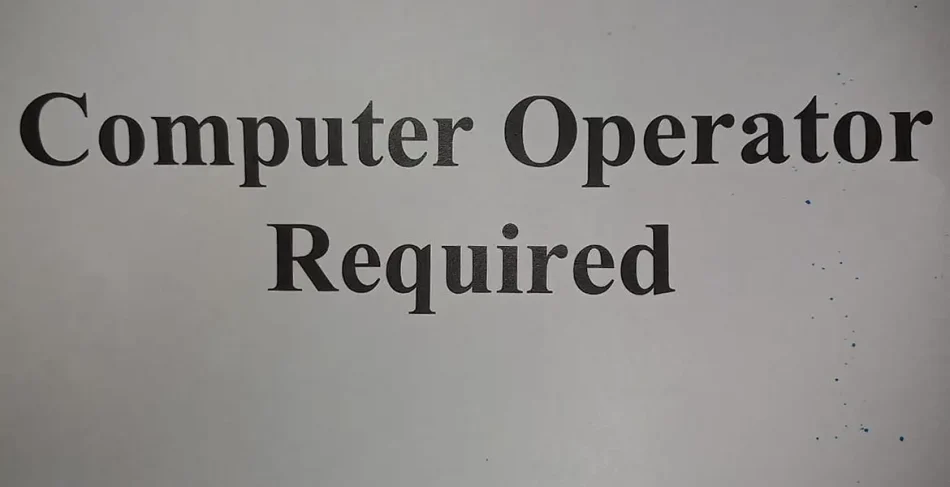 Computer Operator/Data Entry Abbot Road, Lahore