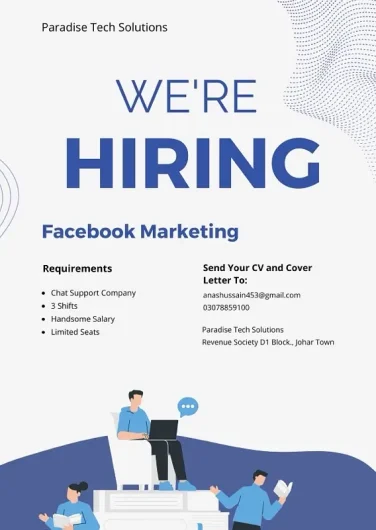 Facebook Marketing Job For Male in Lahore Ali Town, Lahore