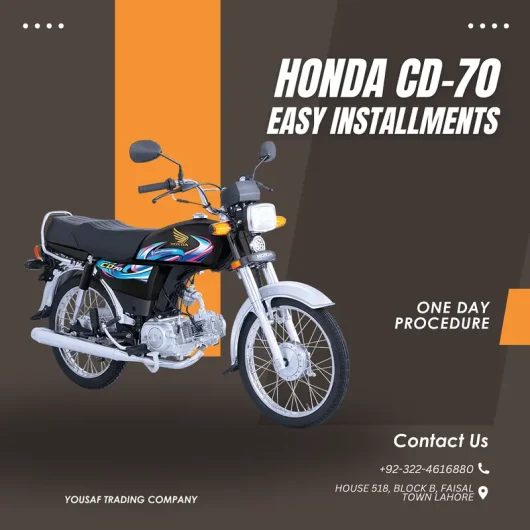 Rs 11,500 Honda CD 70 2025 Easy Installment Plans Johar Town, Lahore