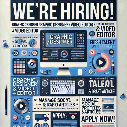 Graphic Designer/Video Editor – Fresh Talent Wanted Gulberg 3, Lahore