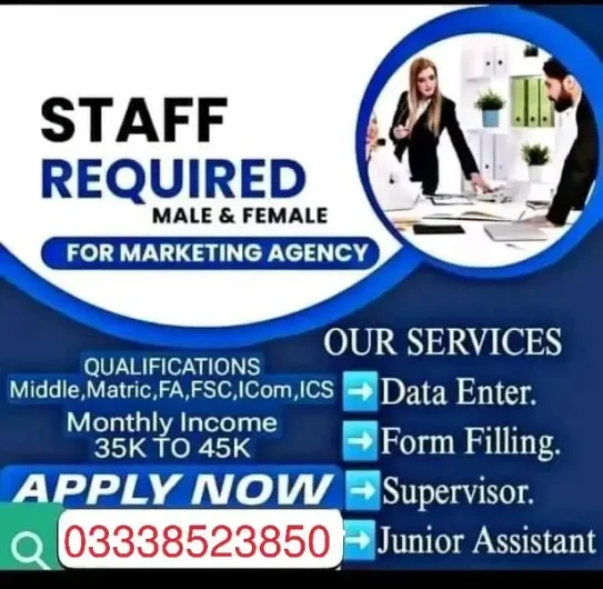 Need Staff Lehtarar Road, Islamabad