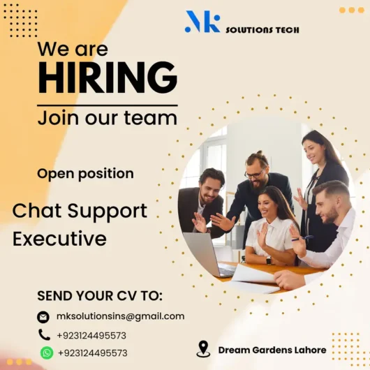 Chat Support Executive Dream Gardens, Lahore