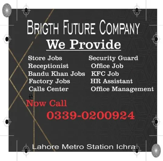 Staff requires Factory Worker/Salesman/Security/Helper/Drivers Ichhra, Lahore