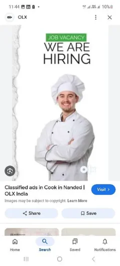 chef required Johar Town, Lahore