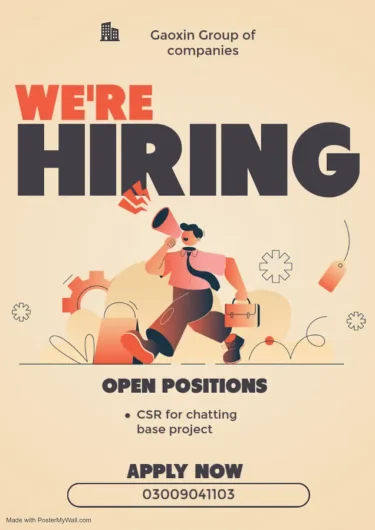 CSR ( Customer service representative) Chatting base project E-11/1, Islamabad