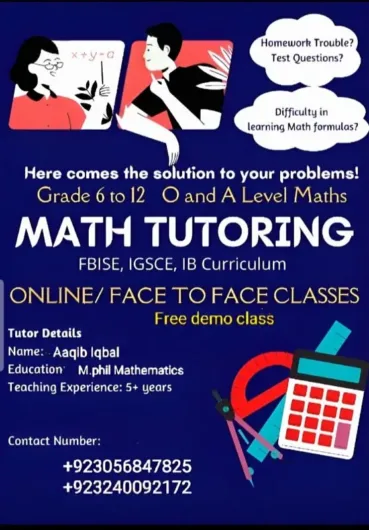 Home tuition/ Male home tutor Available contact no. 03056847825 Others, Faisalabad