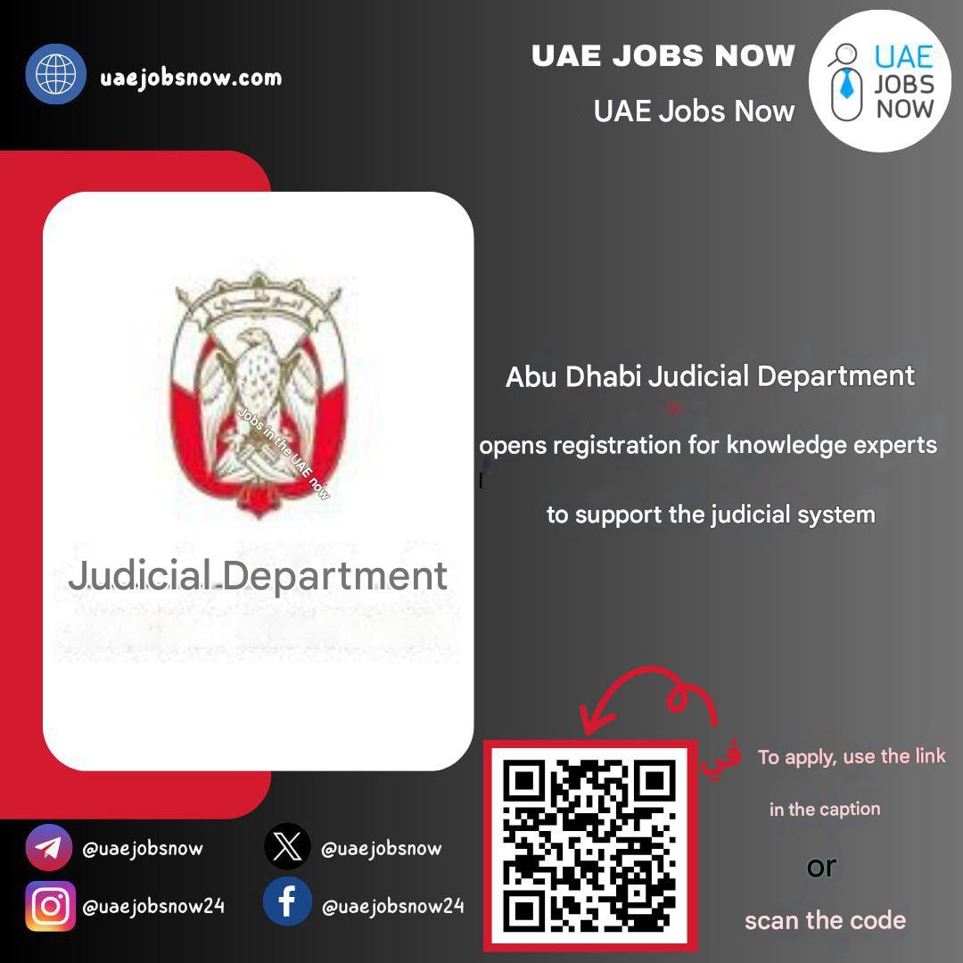 Abu Dhabi Judicial Department Opens Registration for Knowledge Experts