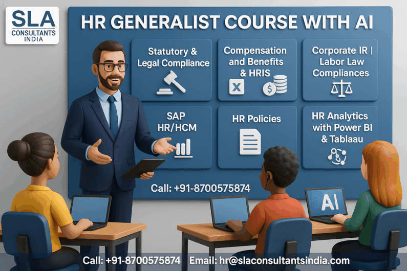HR Generalist with HR Analyst Course in Delhi (6 Months), Update with AI Skills for 2026, by SLA Consultants Noida, 