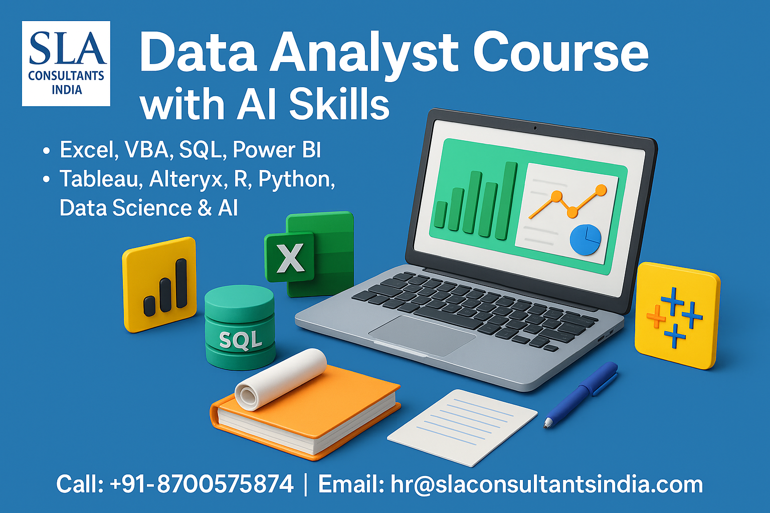 Certified Data Analytics Course Online – Best Training Institute, Update with AI Skills for 2026, by SLA Consultants India,