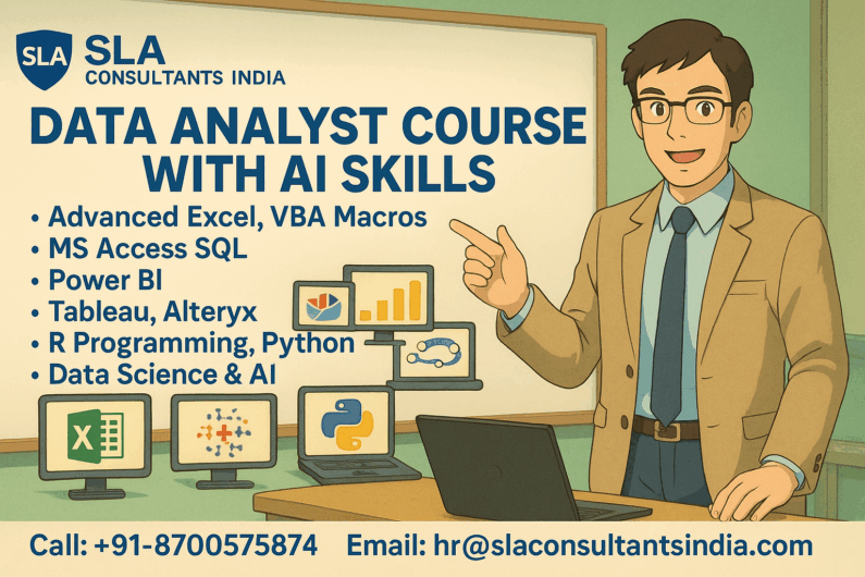 Updated Data Analyst Course with AI in Noida is Skillfullness for Jobs in 2025, by “SLA Consultants Noida”