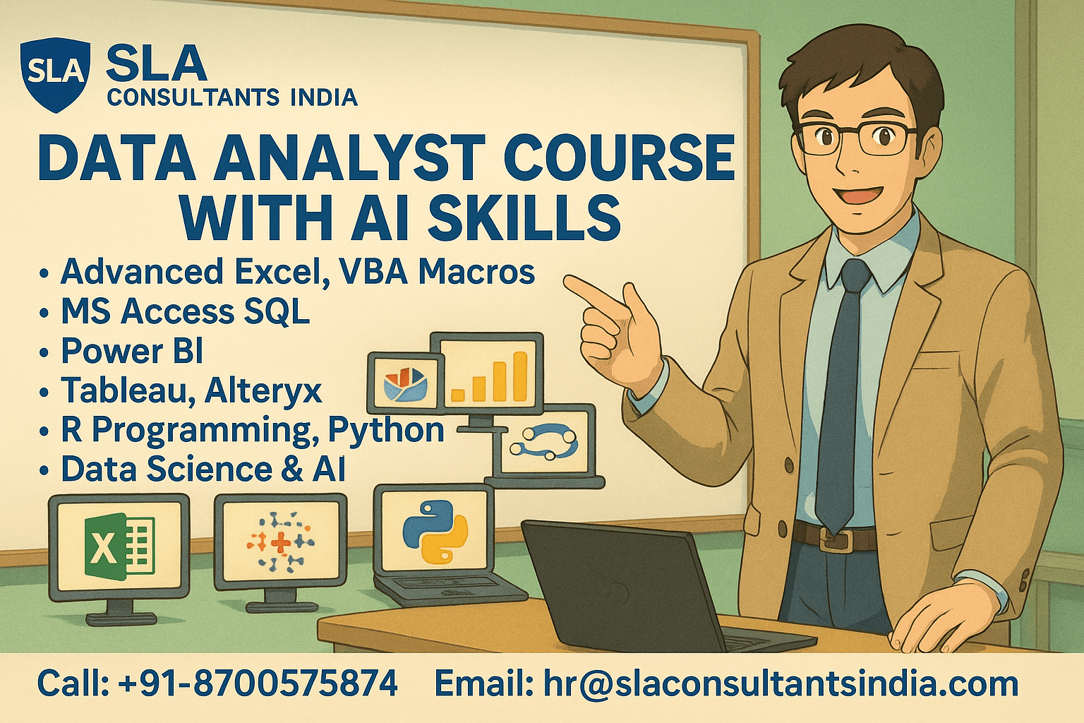 Updated Data Analyst Course with AI in Noida is Skillfullness for Jobs in 2025, by “SLA Consultants Noida”