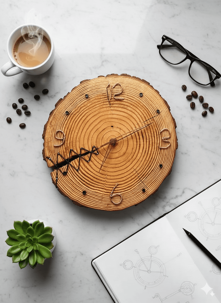 Rustic Wooden Wall Clock – Perfect Addition to Your Home Decor