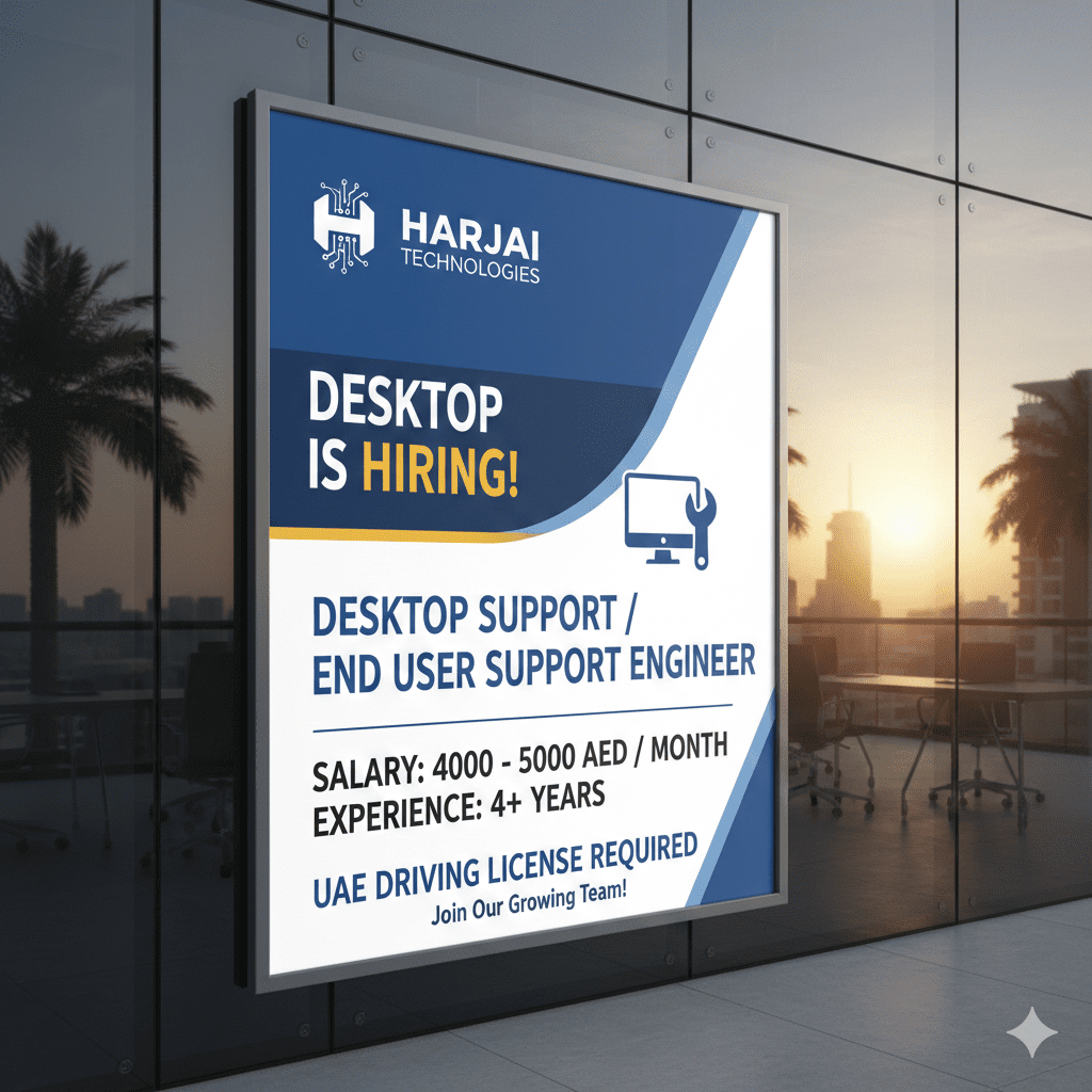 Desktop engineer or end support engineer