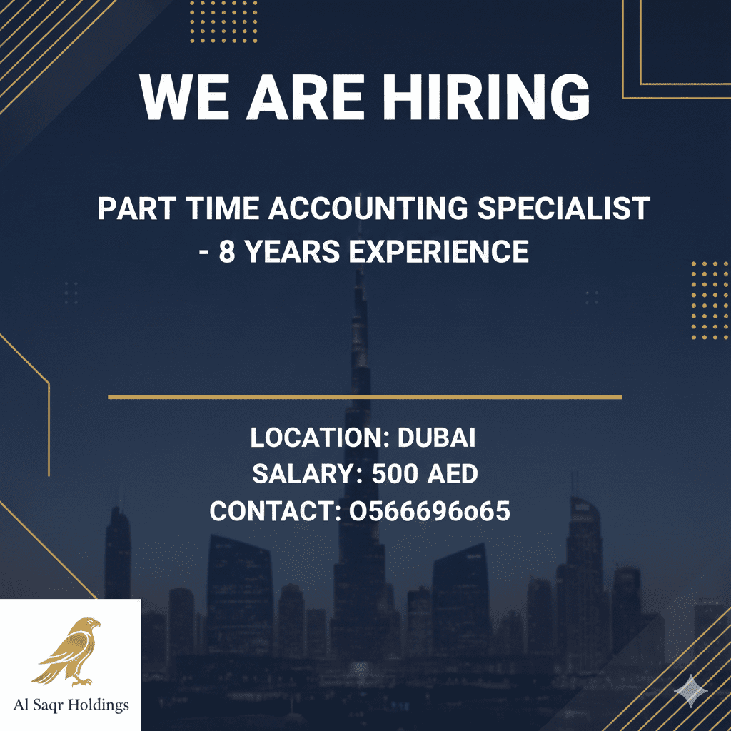 Part Time Accounting Specialist-8 Years Experience