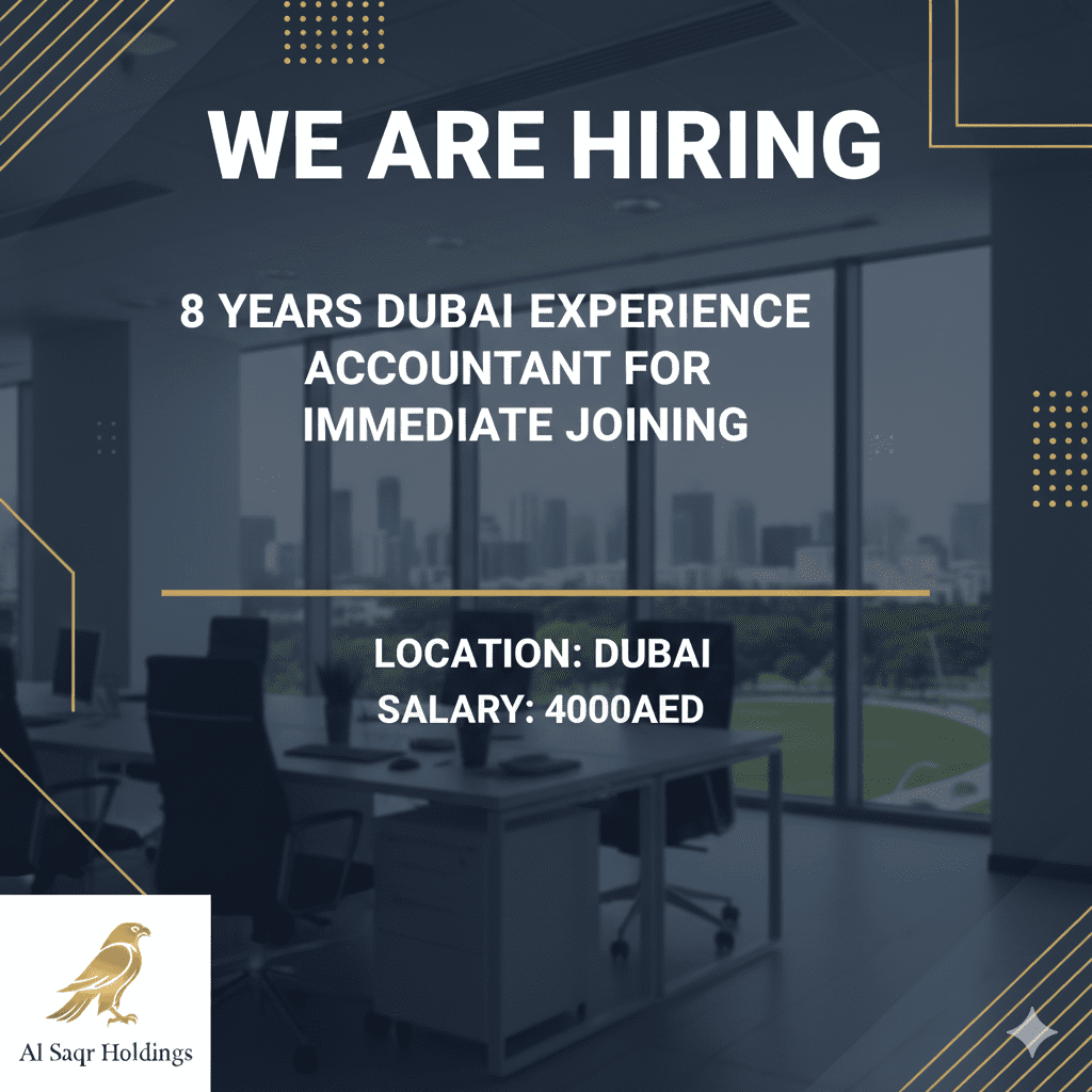 8 Years Dubai Experience Accountant for immediate Joining
