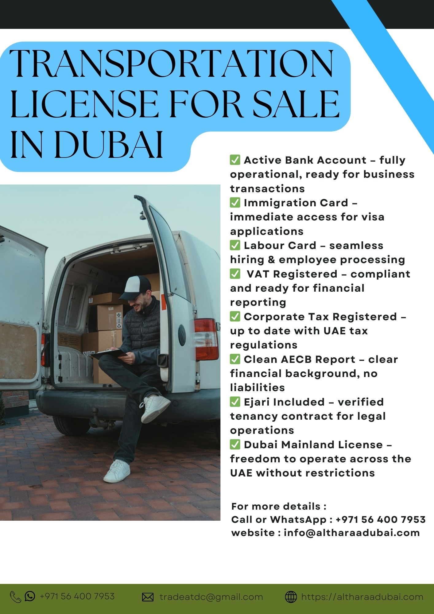 Transportation License for Sale