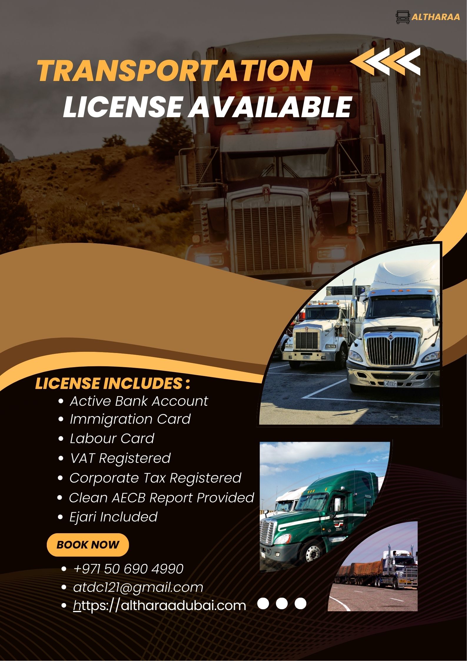 Transportation license for sale in Dubai – start operations immediately