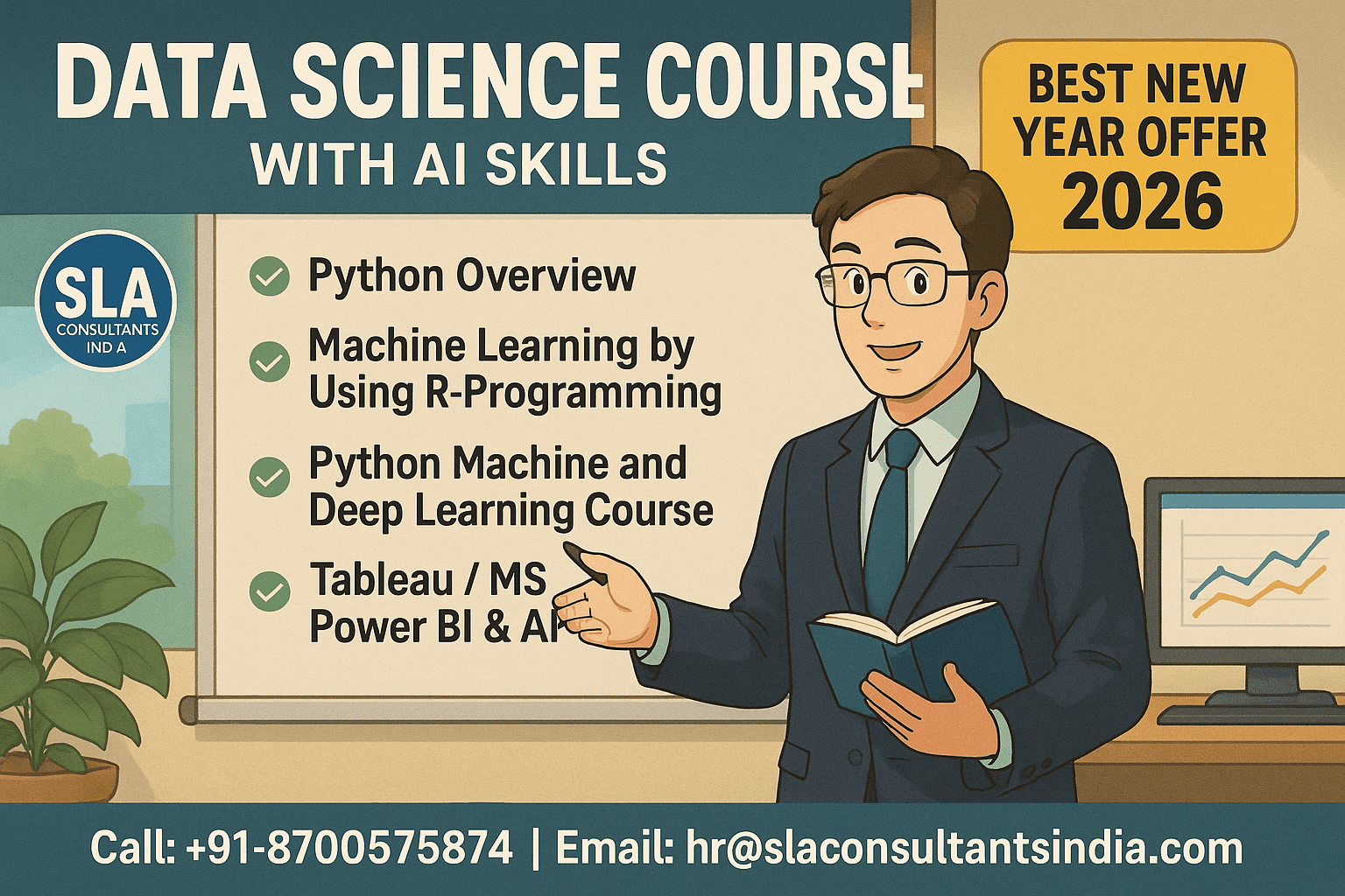 Data Science Training Course in Delhi, Noida, 100% Job [Update Skills in Gen AI, for 2026 MNC Career] – Python Gen AI Certification, SLA Analytics and Data Science Institute, 