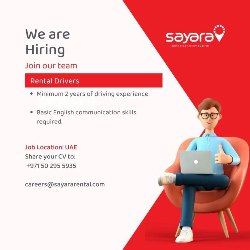 Rental driver job at sayara rents