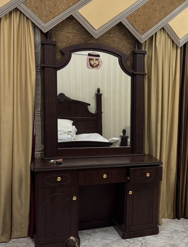 Elegant Dark Wood Dresser with Mirror
